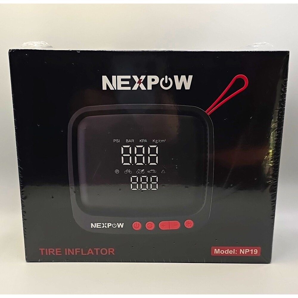 NEXPOW NP19 Portable Tire Inflator DC12V Digital Air Compressor 150 PSI